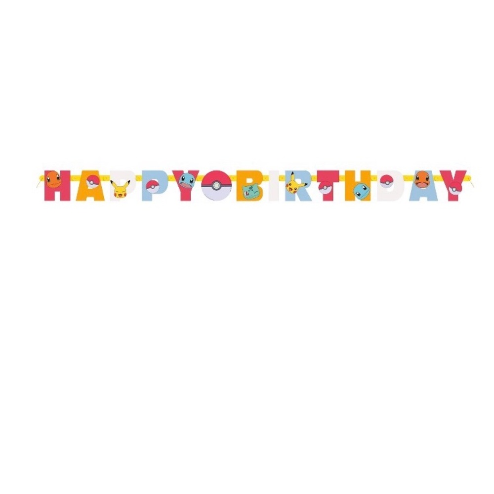 Pokemon Happy Birthday Banner